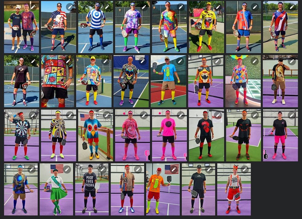One of our readers, Kyle Snay, takes a very colorful approach to pickleball fashion!