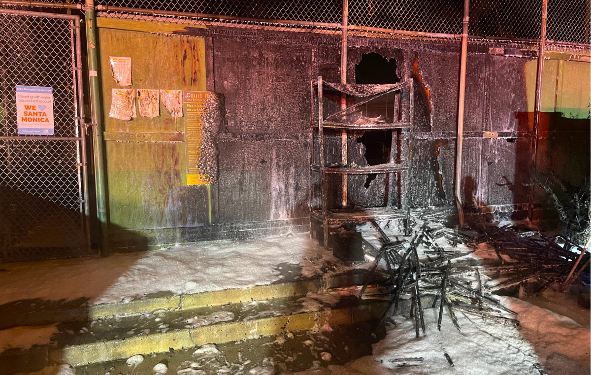 Pickleball Shed Burnt by Arsonists