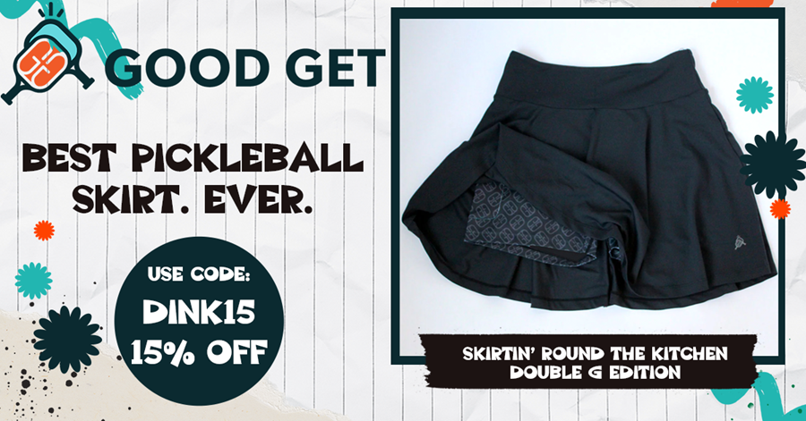 Good Get's black pickleball skirt