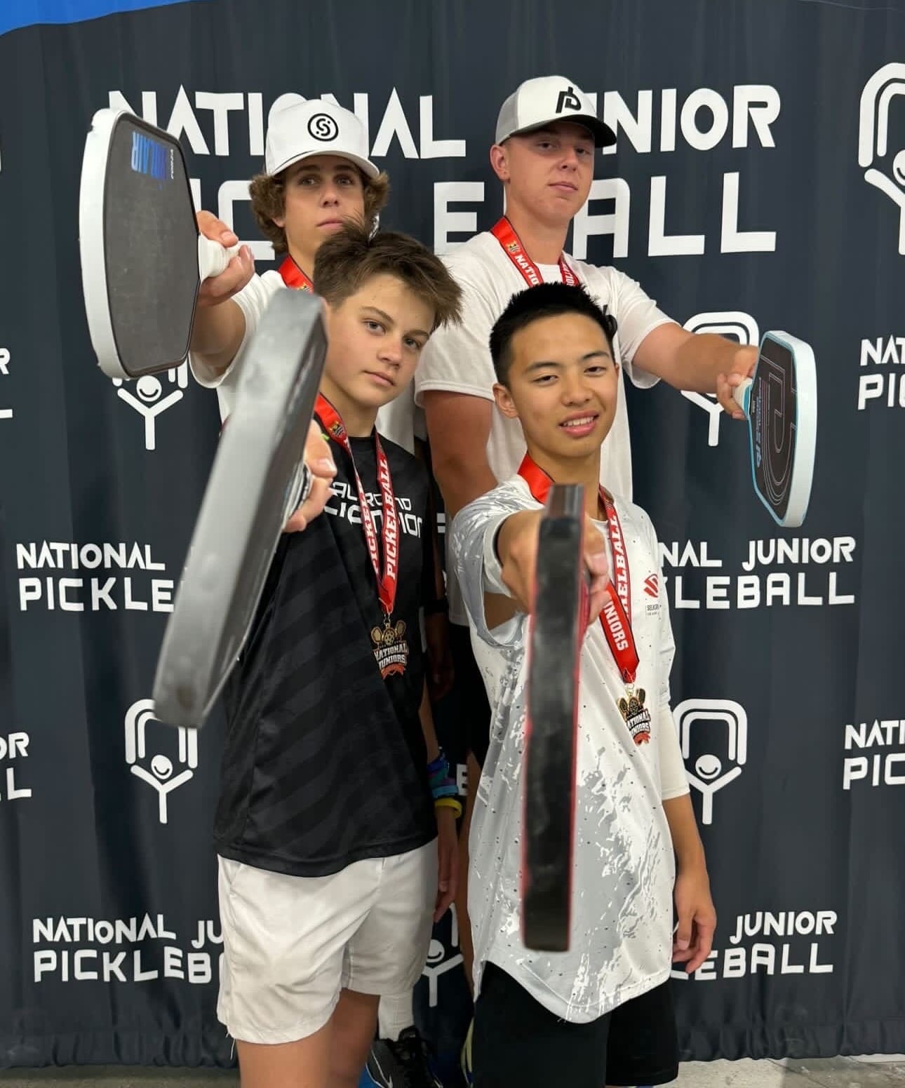 Wil Shafer, Jace Morris, Jaden Lam, and Xavier NvCorchuk, gold medalists at NJP Southwest