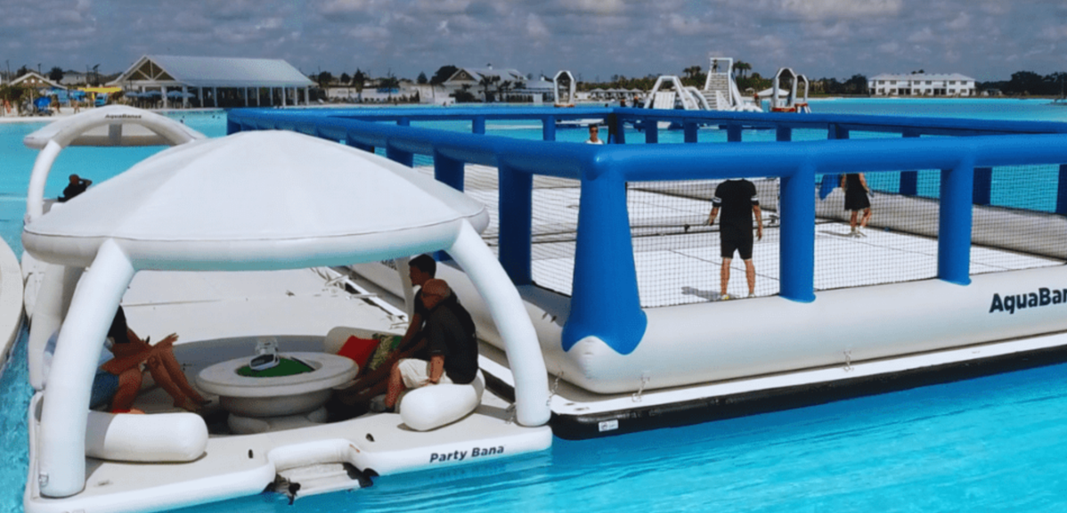 Locals are Loving Florida's Regulation-Size Inflatable Floating Pickleball Court
