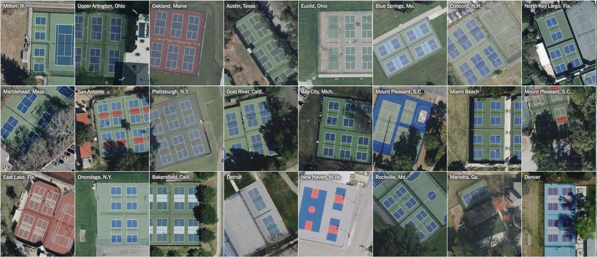 An Aerial View of America's Pickleball-Tennis Takeover