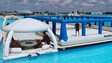 Locals are Loving Florida's Regulation-Size Inflatable Floating Pickleball Court
