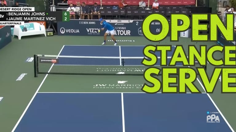 Adopting the Open Stance Pickleball Serve