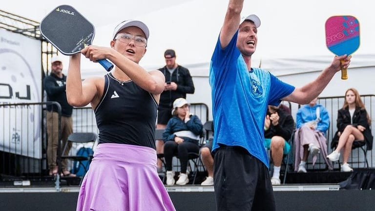 Anna Bright, Andrei Daescu Pull Off Mixed Doubles Upset to Take Gold in Austin