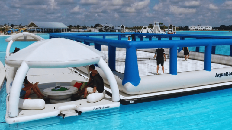 Locals are Loving Florida's Regulation-Size Inflatable Floating Pickleball Court