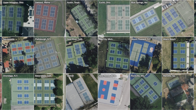 An Aerial View of America's Pickleball-Tennis Takeover