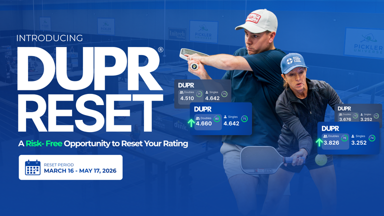 DUPR Launches ‘DUPR Reset,’ a Risk-Free Way to Reassess Your Current Rating